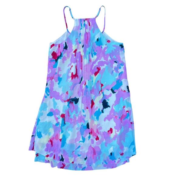 Sanctuary Multicolor Abstract Pleated Cami Mini Dress – Size XS - Picture 3 of 8
